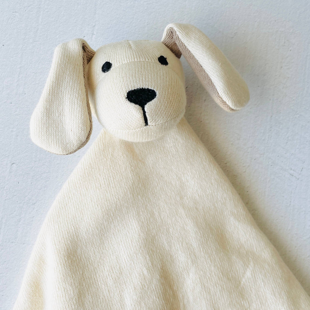 Puppy Dog - Organic Baby Lovey Security Blanket Cuddle Cloth: Natural