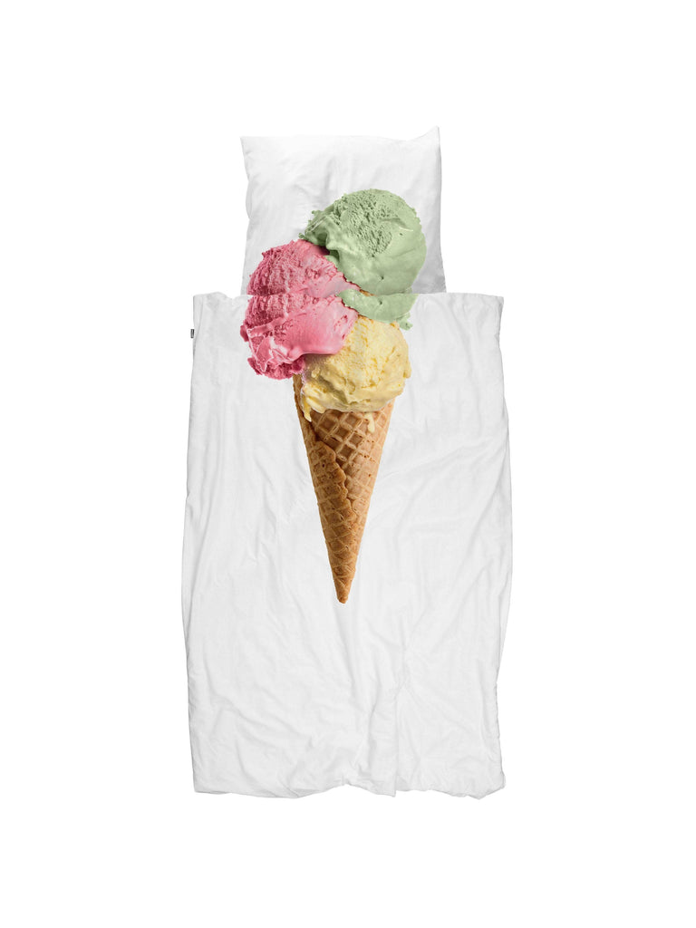 Ice Cream duvet cover set: Twin (68" x 86" + 1 standard Pillowcase)