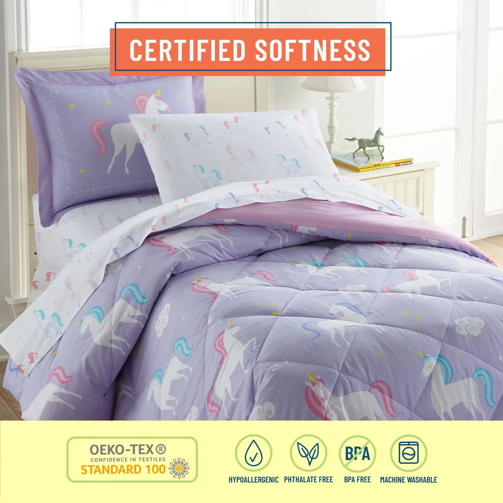 Unicorn Cotton Sheet Set - Twin