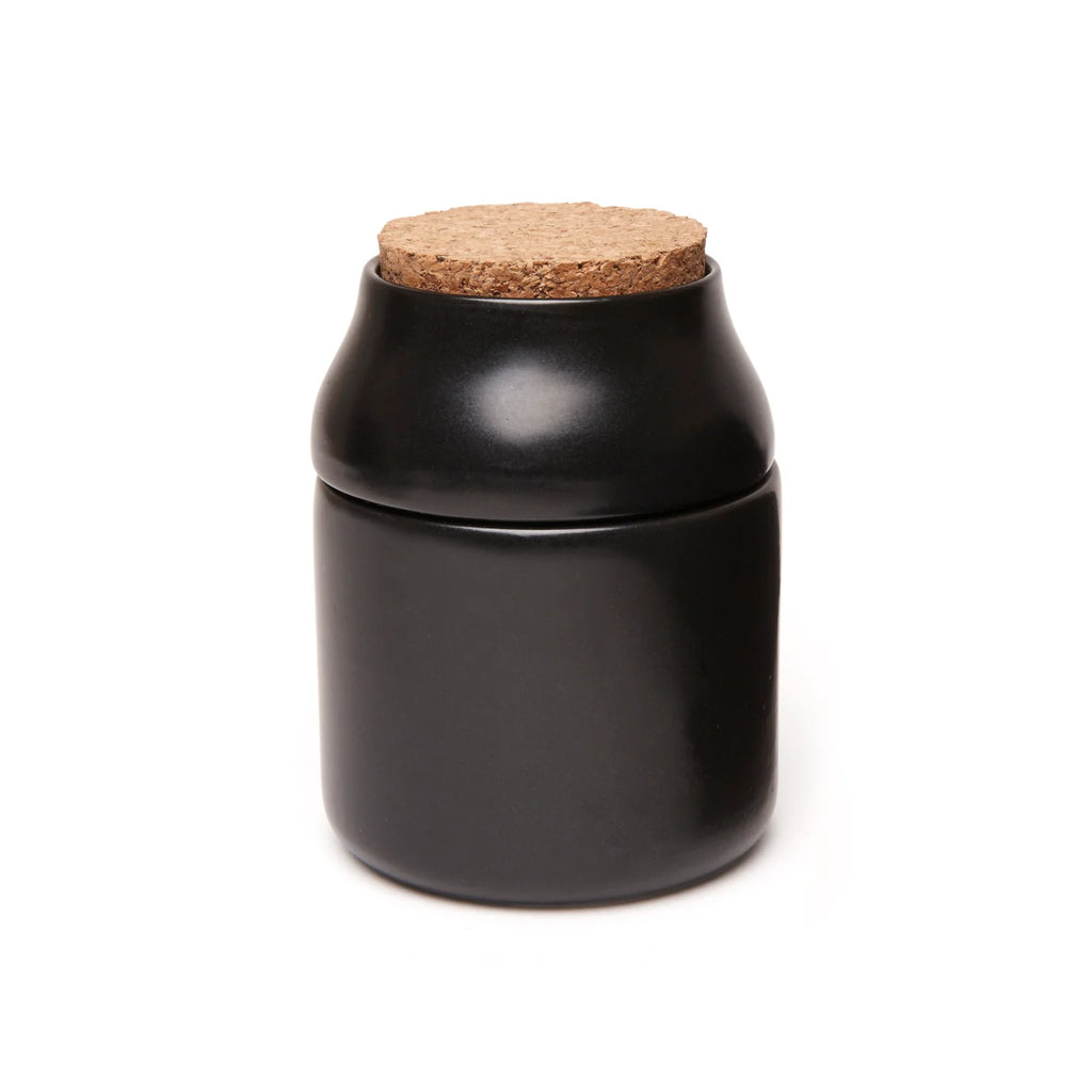 Ceramic Grinder + Jar | Large, Black