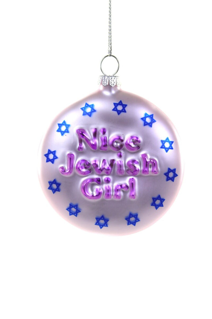 Nice Jewish Girl Holiday Ornament