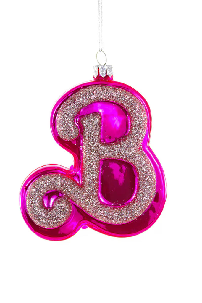 Pink B Ornament