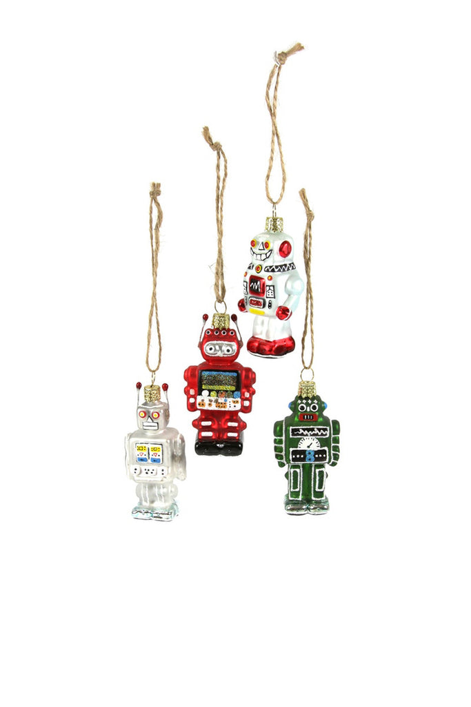 Assorted Tiny Robot Holiday Ornaments