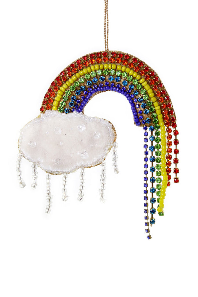 JEWELED RAINBOW Christmas Ornament