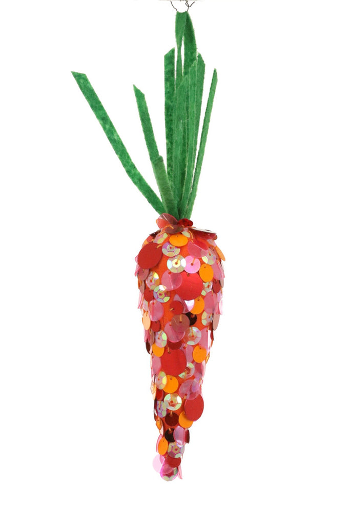 SEQUIN CARROT Christmas Ornament