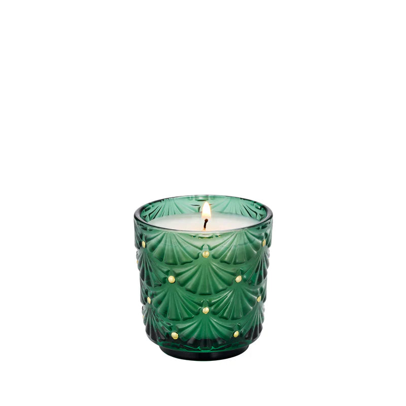 Noble Fir Garland Pedestal Candle