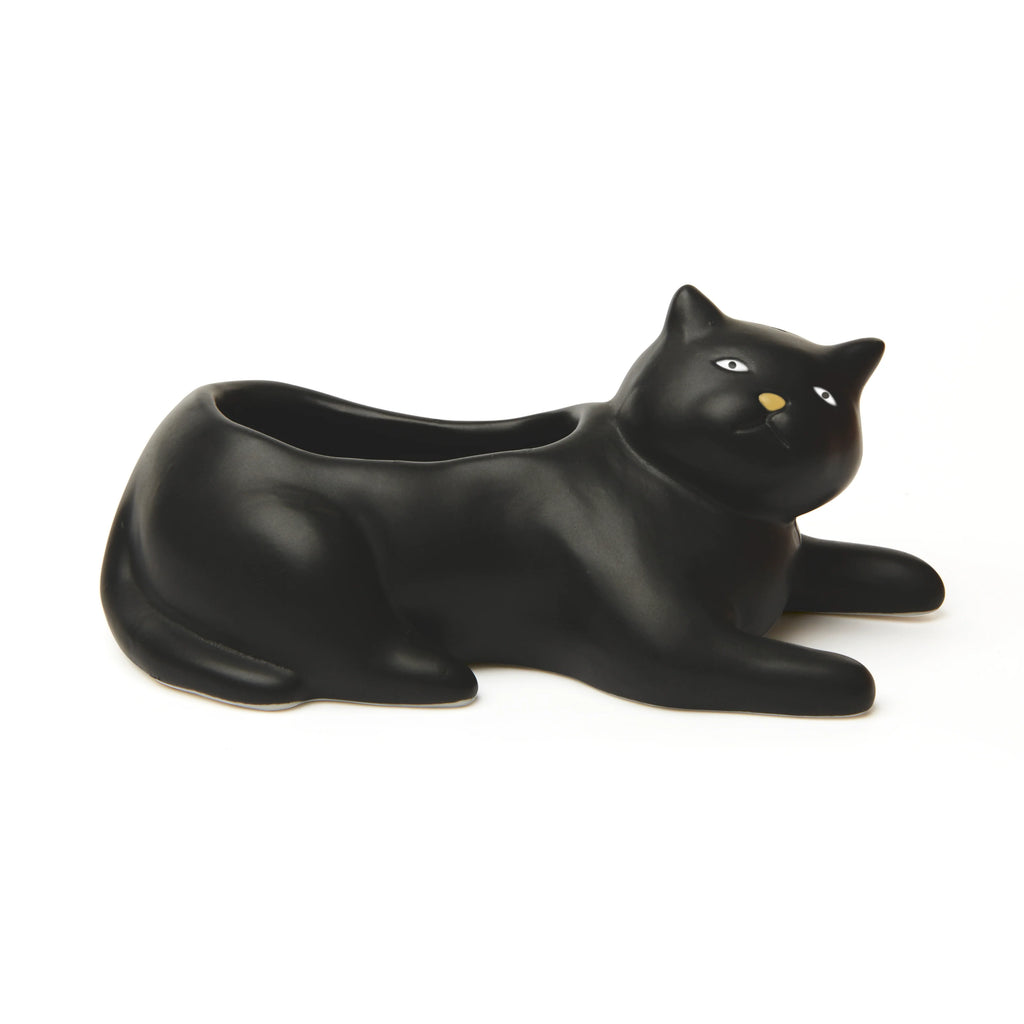 Cosmo the Black Cat Planter