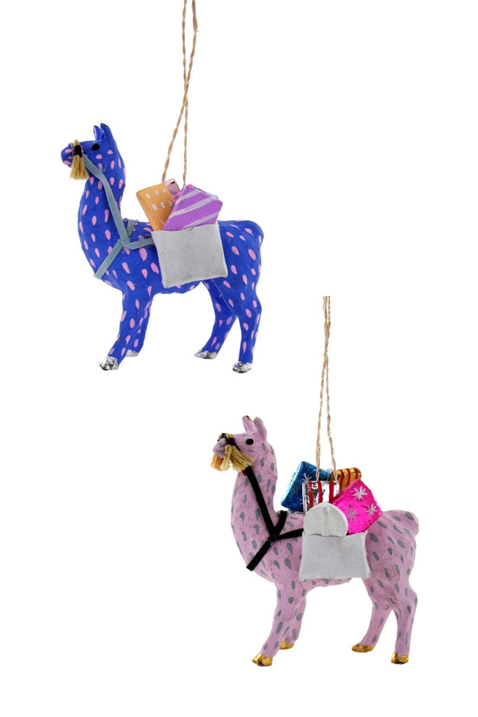 MERRIMENT LLAMA Christmas Ornament