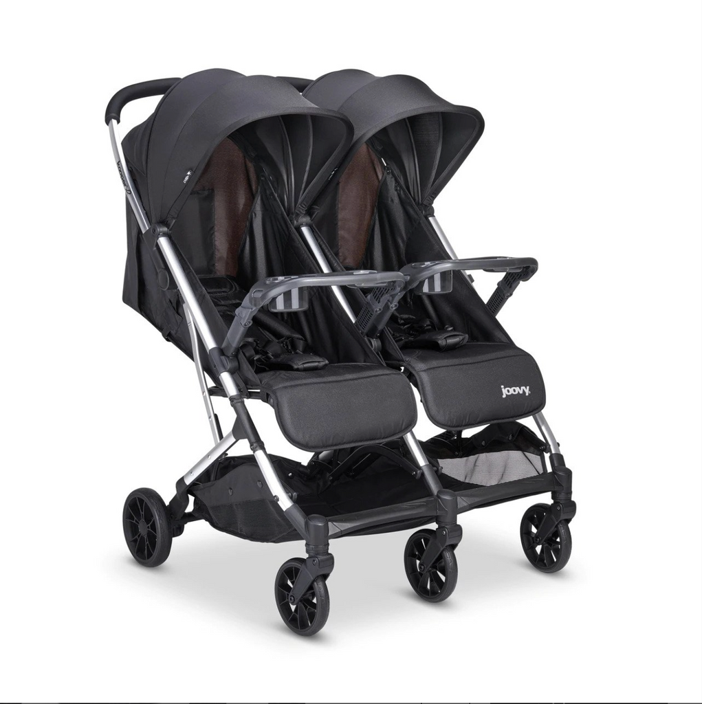 KooperX2 Lightweight Compact Double Stroller With Trays