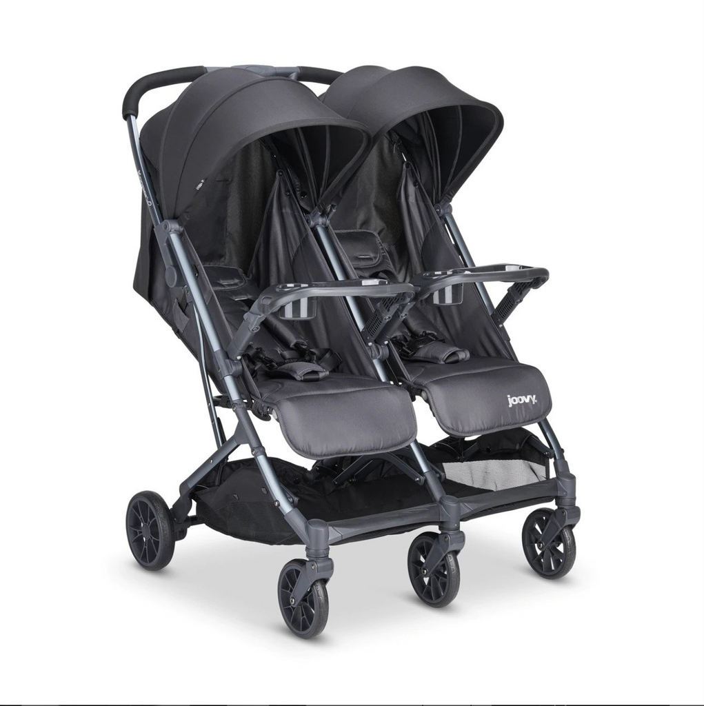 KooperX2 Lightweight Compact Double Stroller With Trays