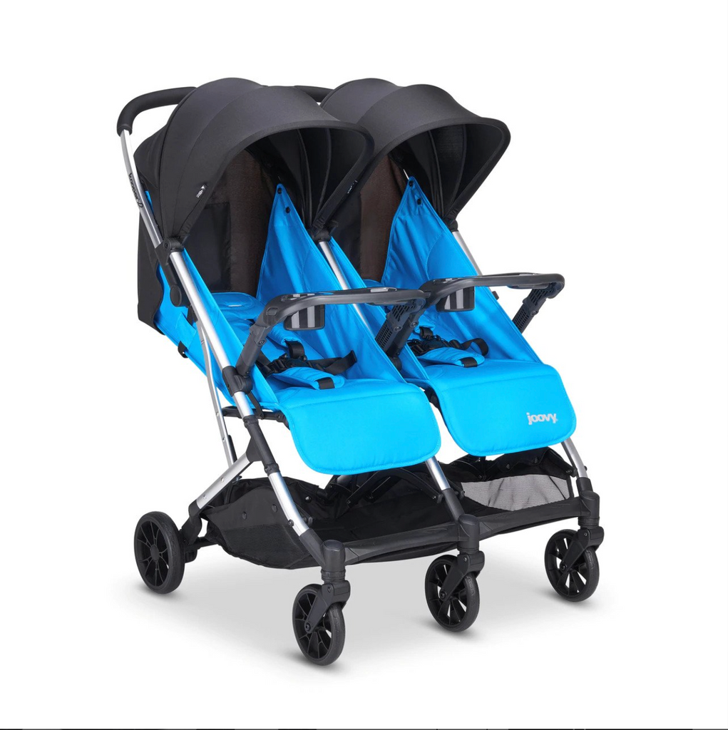 KooperX2 Lightweight Compact Double Stroller With Trays