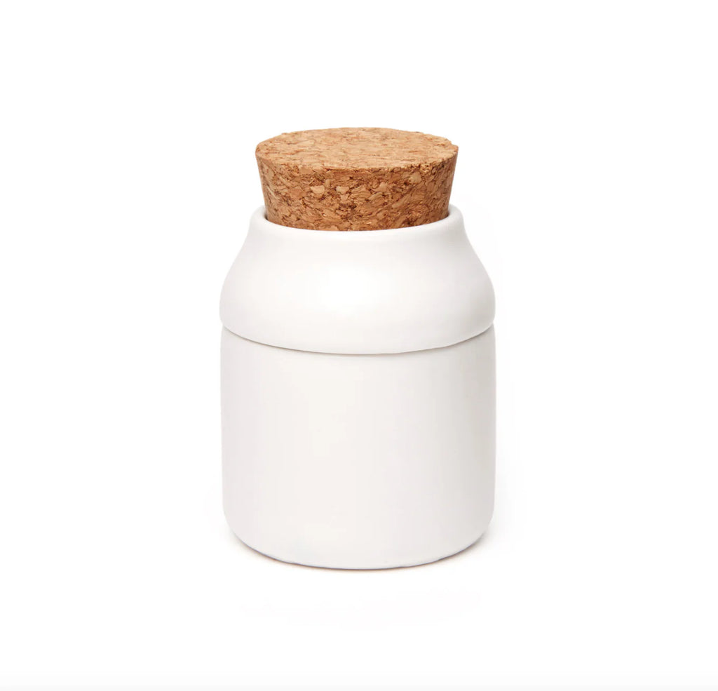 Ceramic Grinder + Jar | Small, White