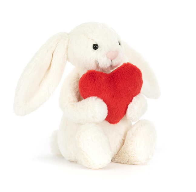 Bashful Red Love Heart Bunny