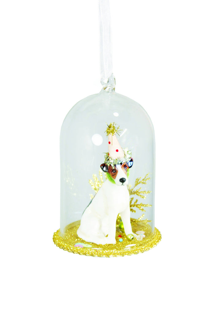 PARTY DOG GLOBE Christmas Ornament