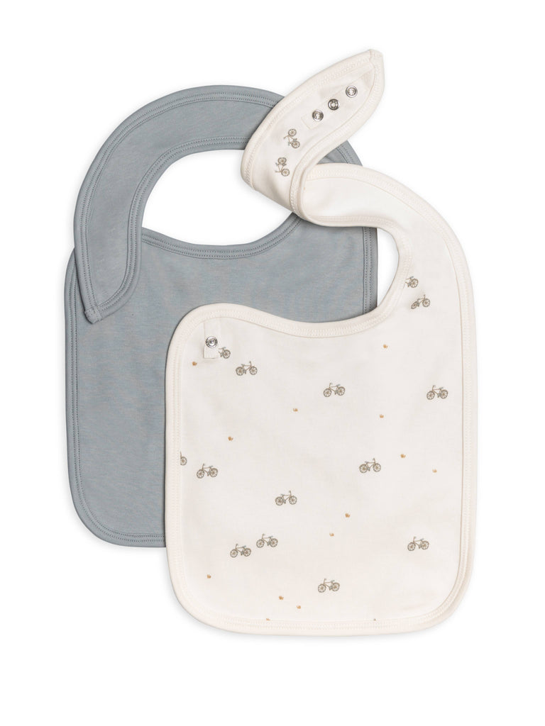 Organic Baby Bib 2pk | Bicycle + Mist