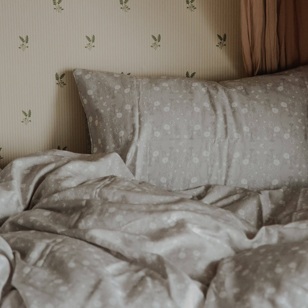 Bird's Song Twin Set - Grey: Set (Duvet Cover + Pillowcase)