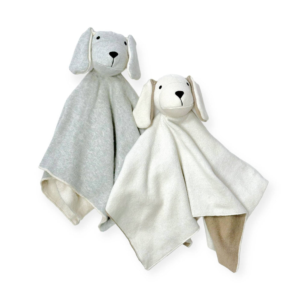 Puppy Dog - Organic Baby Lovey Security Blanket Cuddle Cloth: Grey Heather