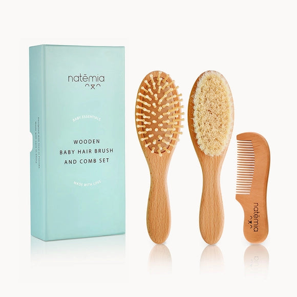 Natural Hair Brush Set