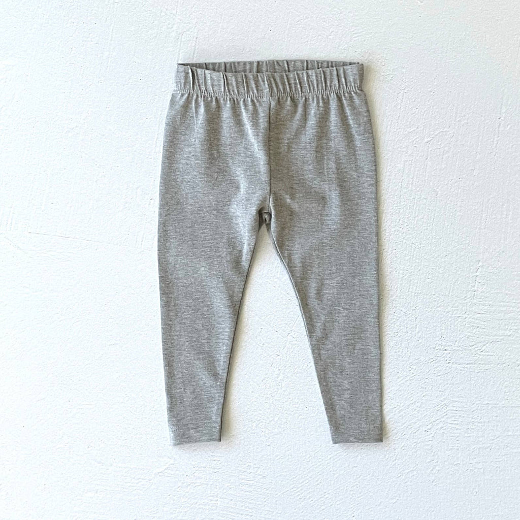 Stripe Rib / Solid Knit Baby Leggings