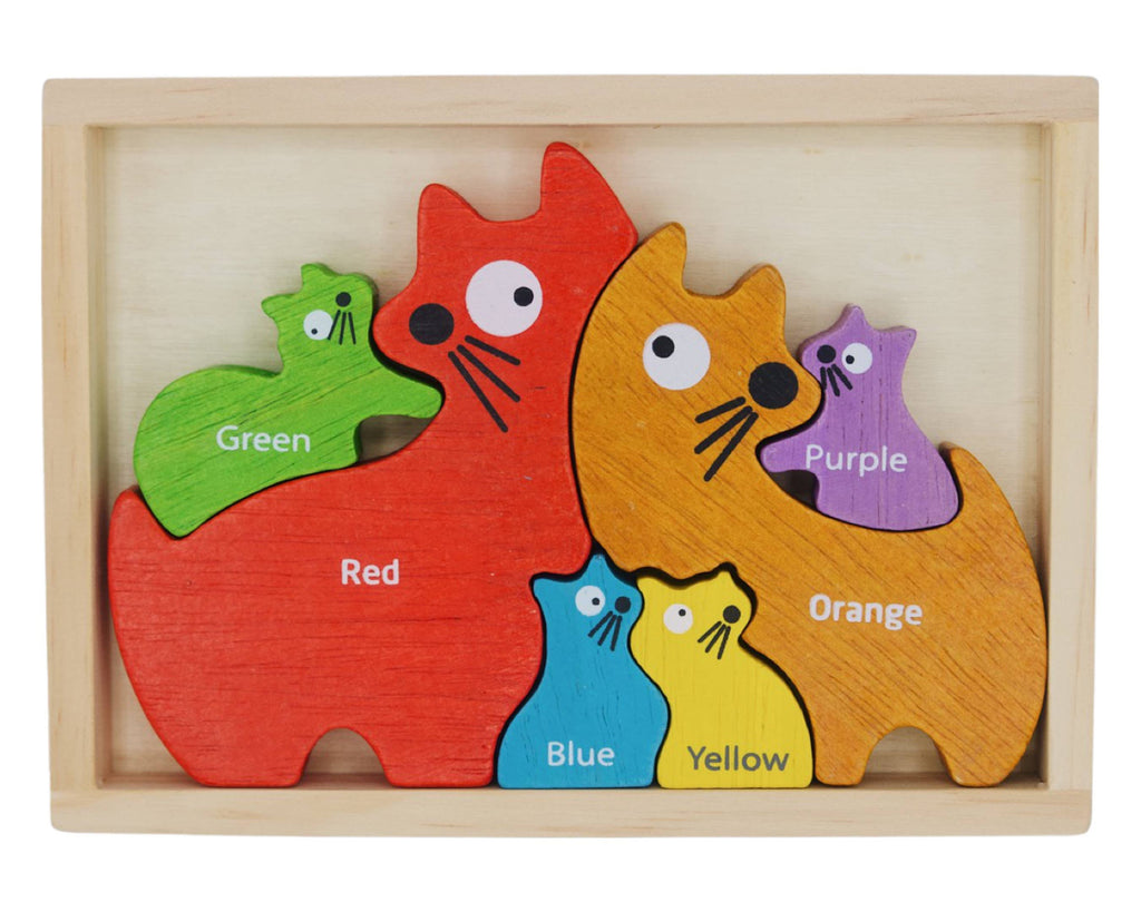 Cat Family Puzzle - Bilingual!