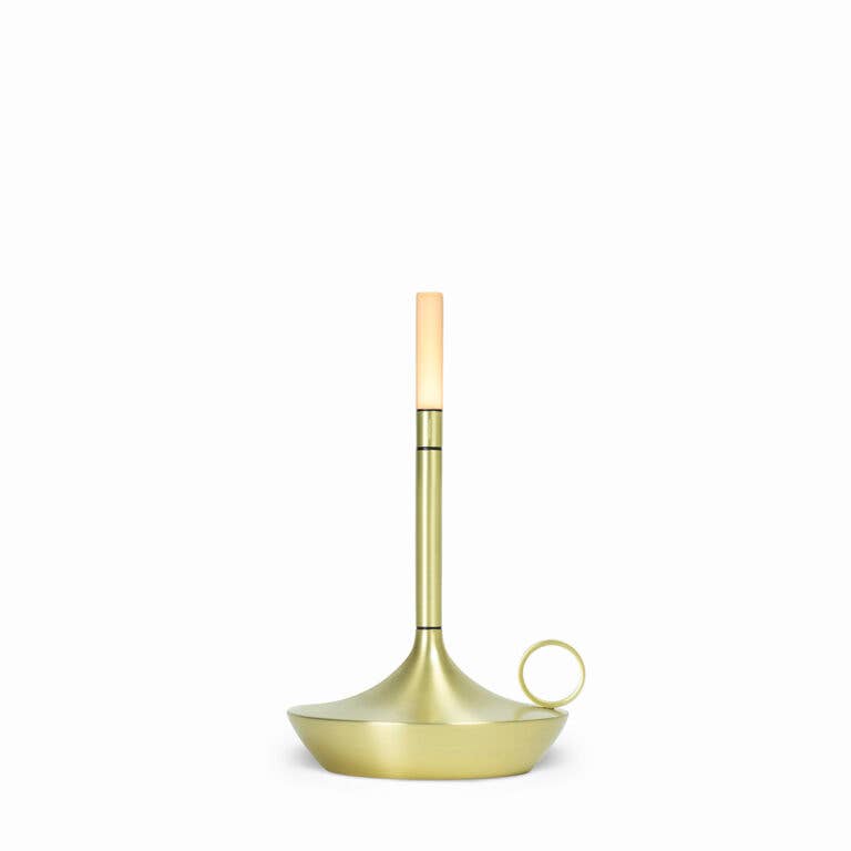 GRAYPANTS Wick S Portable Recharge Candle Lamp w/ Gift Pack: Brass