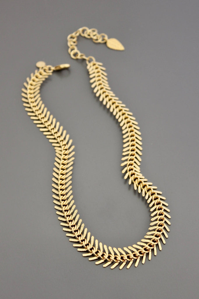 Fish Bone Chain Necklace