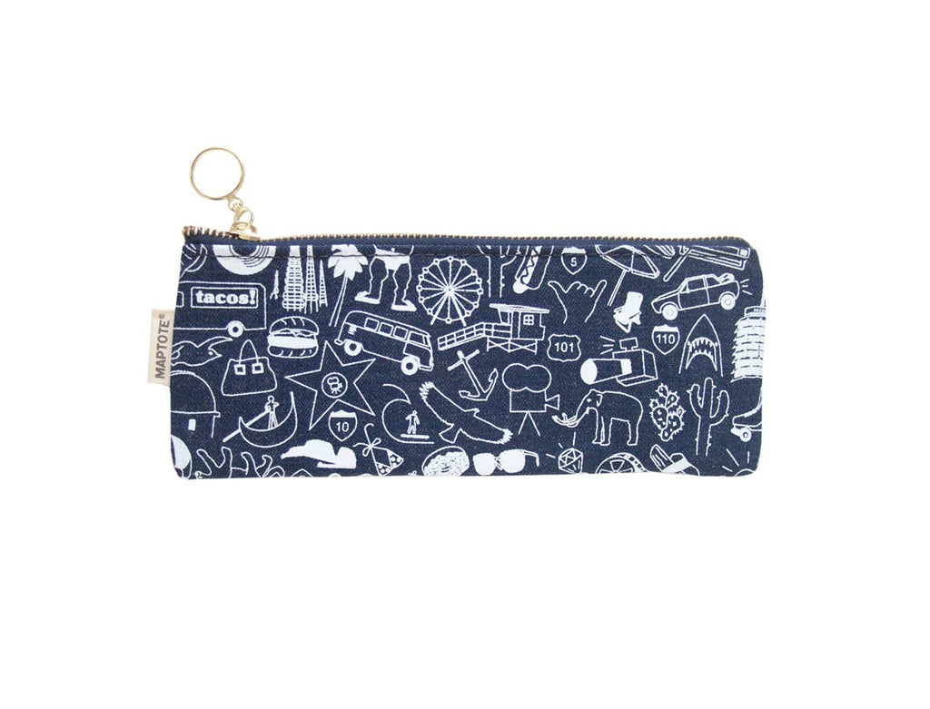 Los Angeles Pencil Pouch: Natural