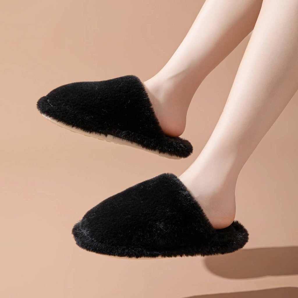 Faux Fur Memory Foam Slippers