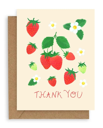 Strawberries Thank You Card