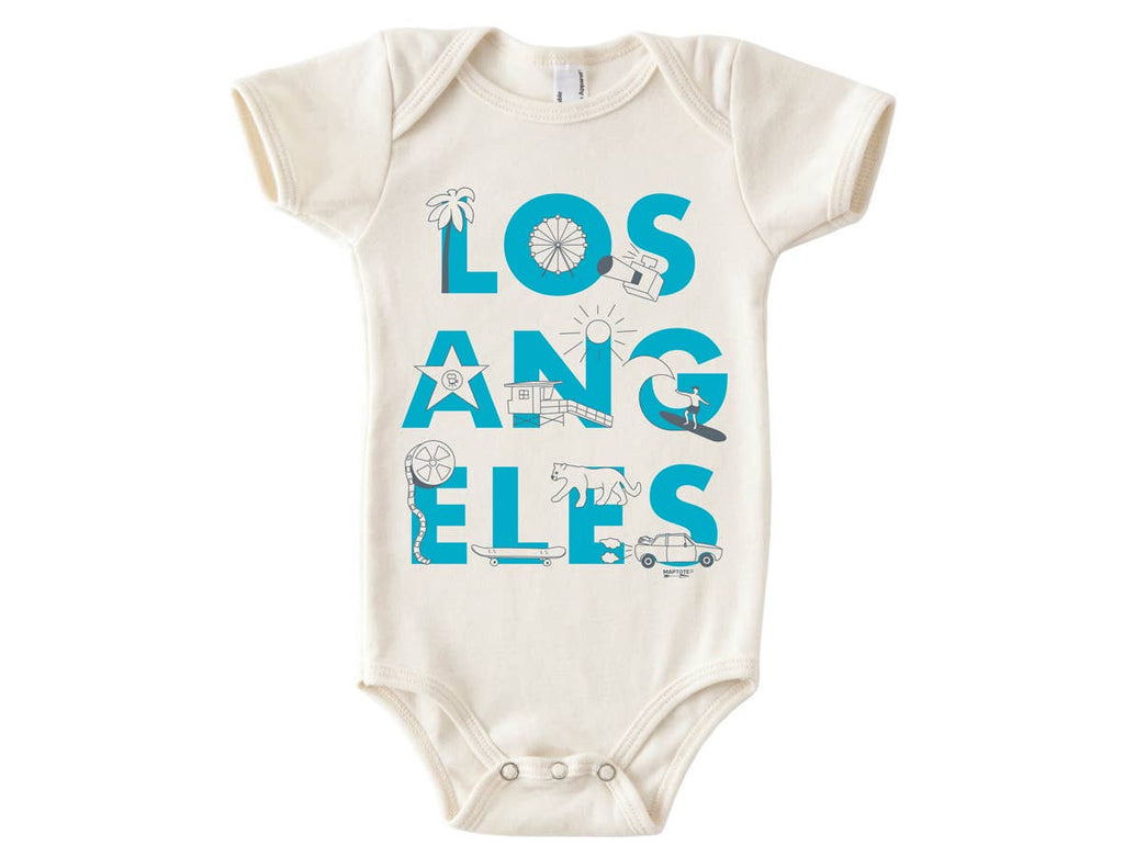 Los Angeles Font One-Piece: 3-6 months