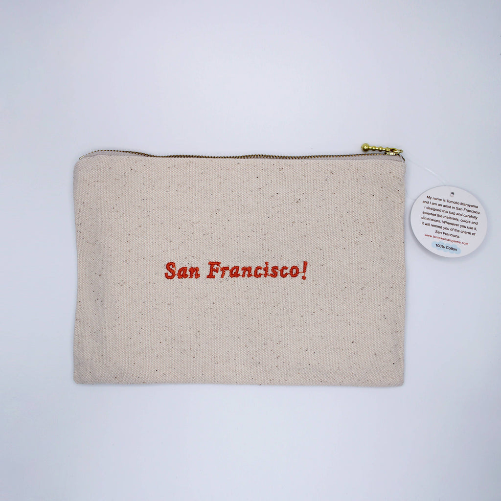 San Francisco Skyline Embroidered Pouch