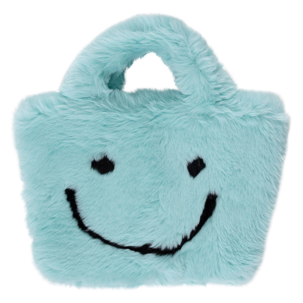 Faux Fur Fuzzy Happy Face Purses