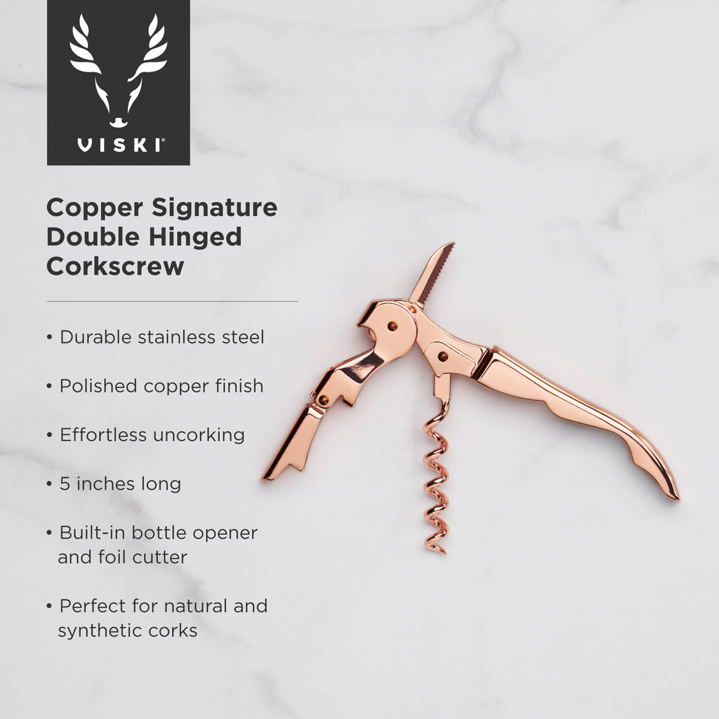 Summit™ Copper-Plated Double-Hinged Corkscrew