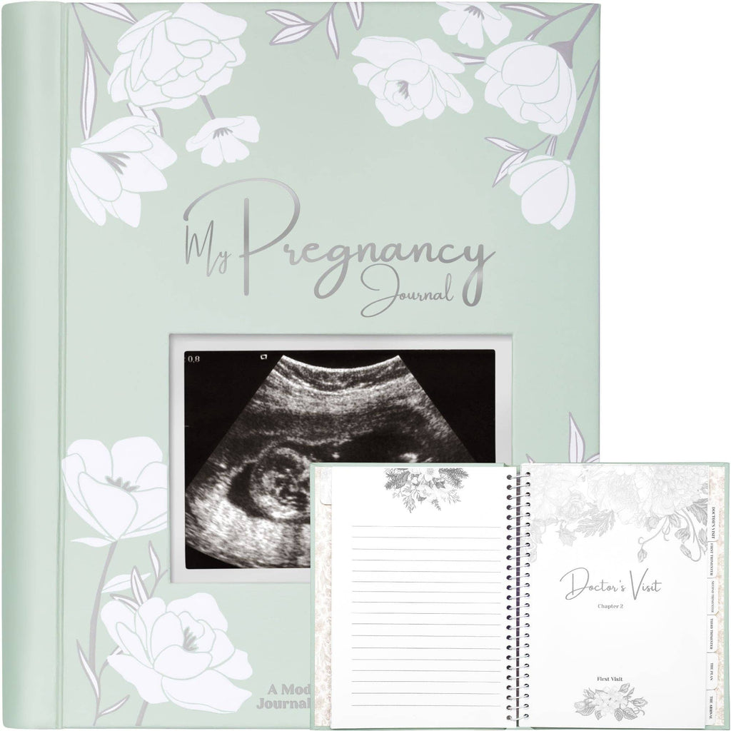 Blossom Pregnancy Journal Book for First Time Mom: Sage