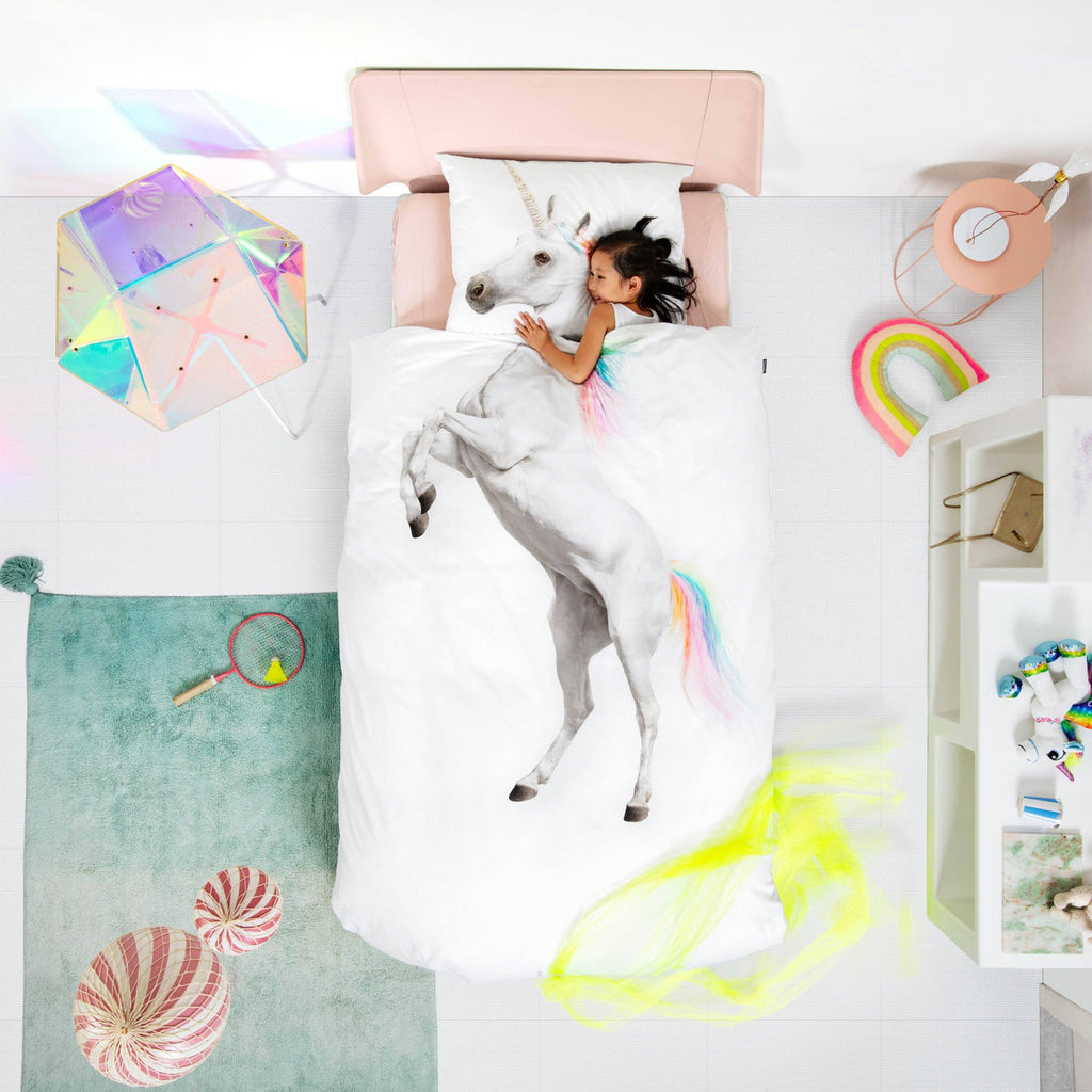 Unicorn duvet cover set: Twin (68" x 86" + 1 standard Pillowcase)