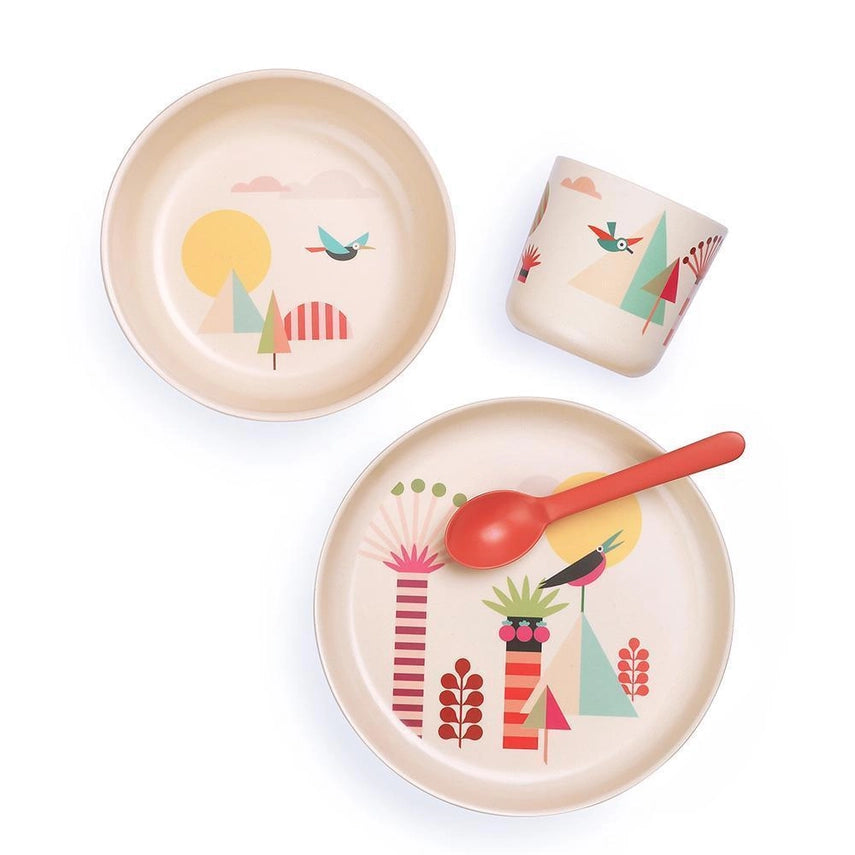 Kids Bamboo Illustrated Meal Set