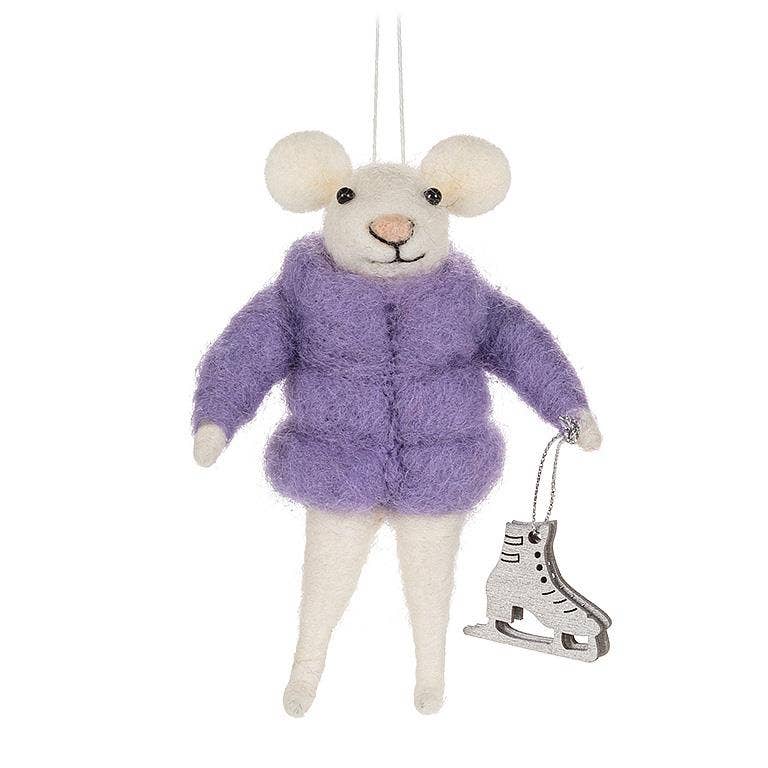 Assorted Puffy Coat Animal Felt Holiday Ornament