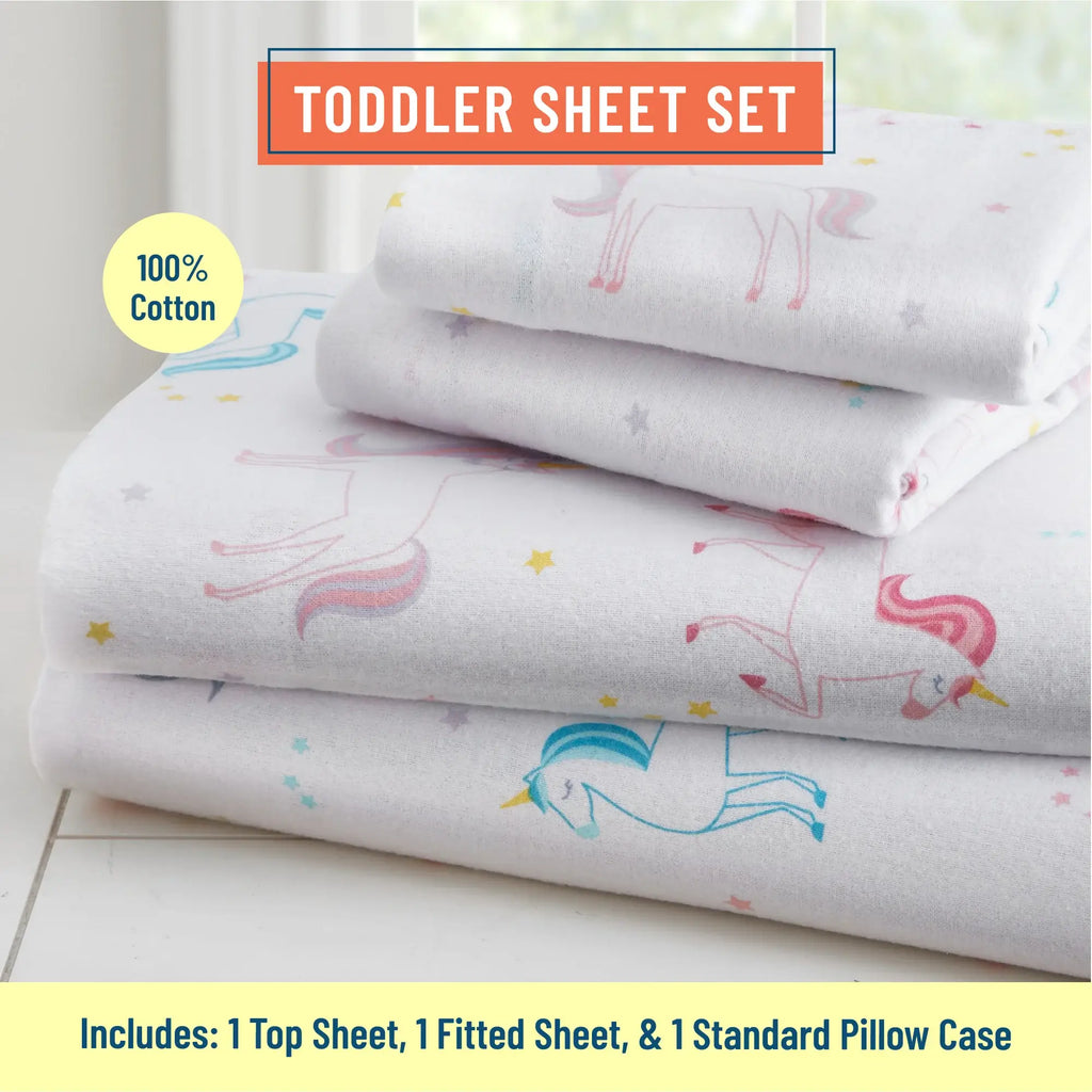 Unicorn Cotton Sheet Set - Twin