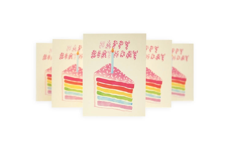 Rainbow Cake Birthday Card