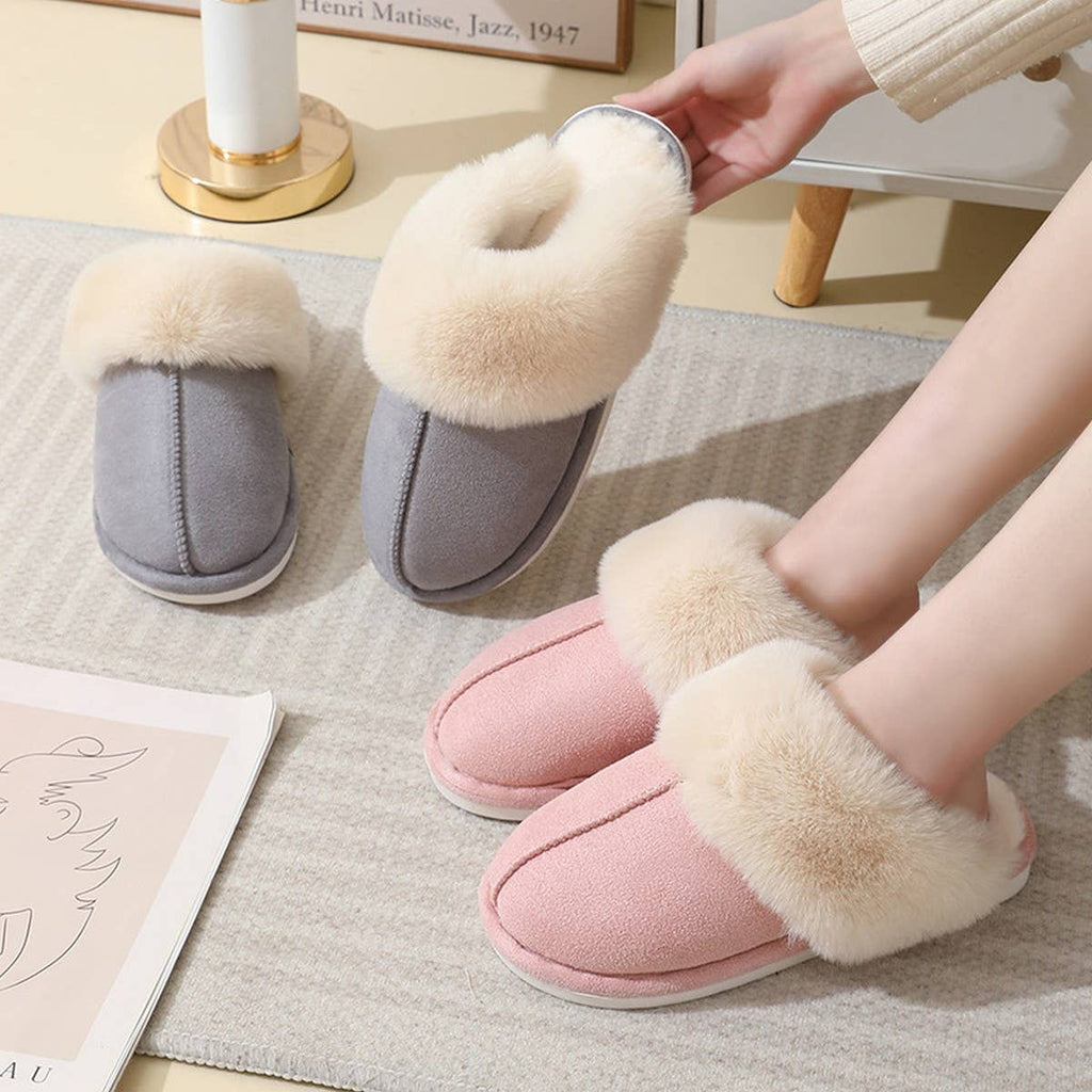 Warm-Lined Memory Foam Slippers