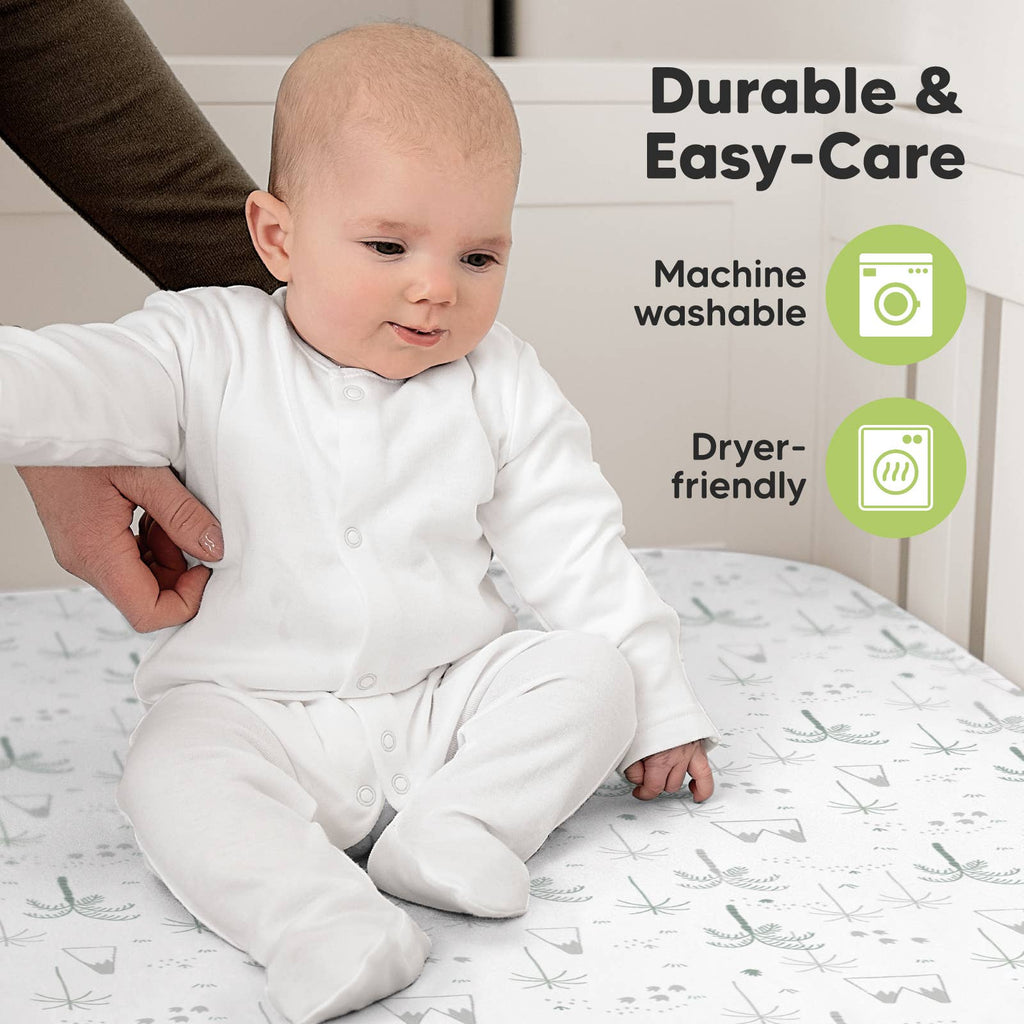 Organic Cotton Fitted Crib Sheet 2pk