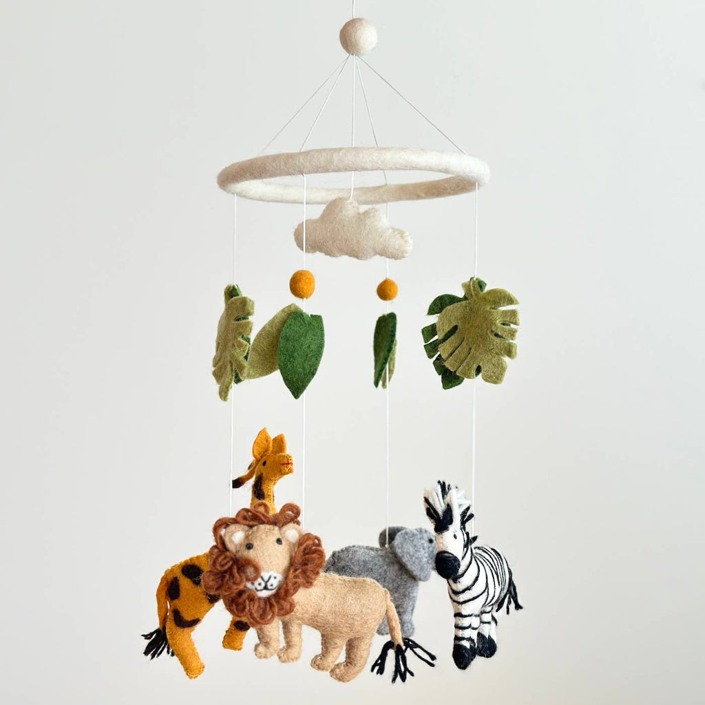 Safari Animal Felt Baby Mobile