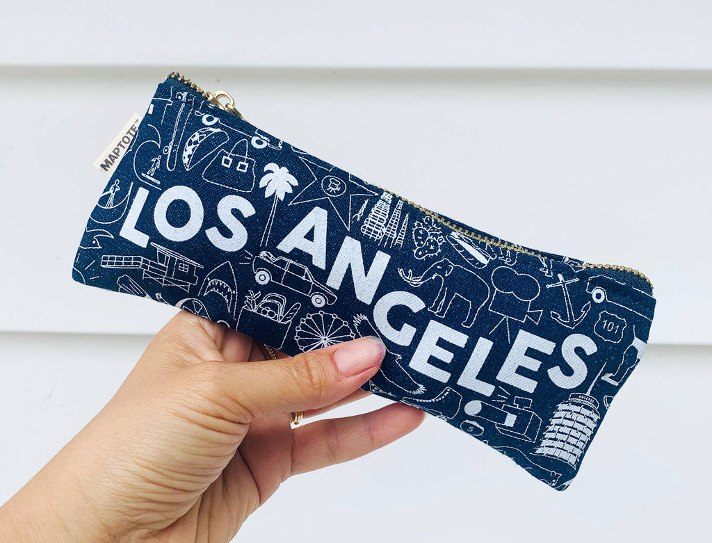 Los Angeles Pencil Pouch: Natural