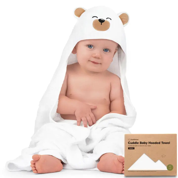 KeaBabies Cuddle Baby Hooded Towel