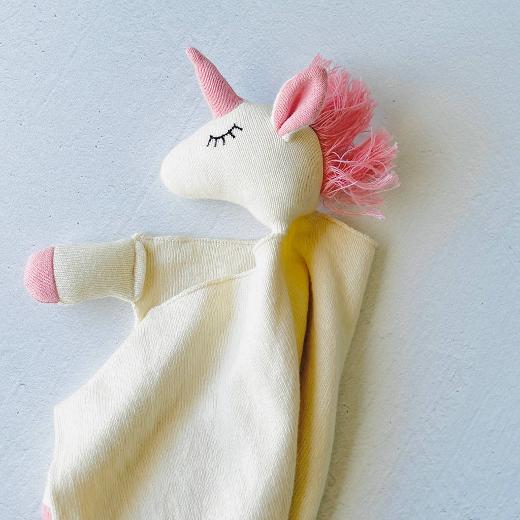 Unicorn - Organic Baby Lovey Security Blanket Cuddle Cloth