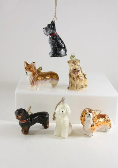 Assorted Dog Holiday Ornaments