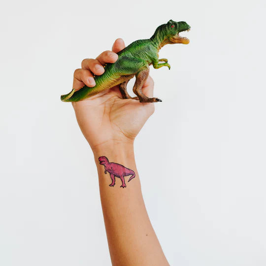 Pink T-Rex Tattoo Pair