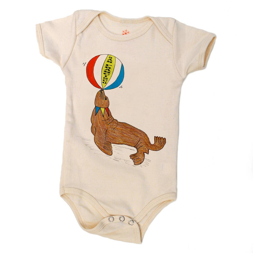 Circus Seal SF - Natural Organic Onesie