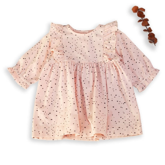 Pebble Flutter Baby Dress+Bloomer