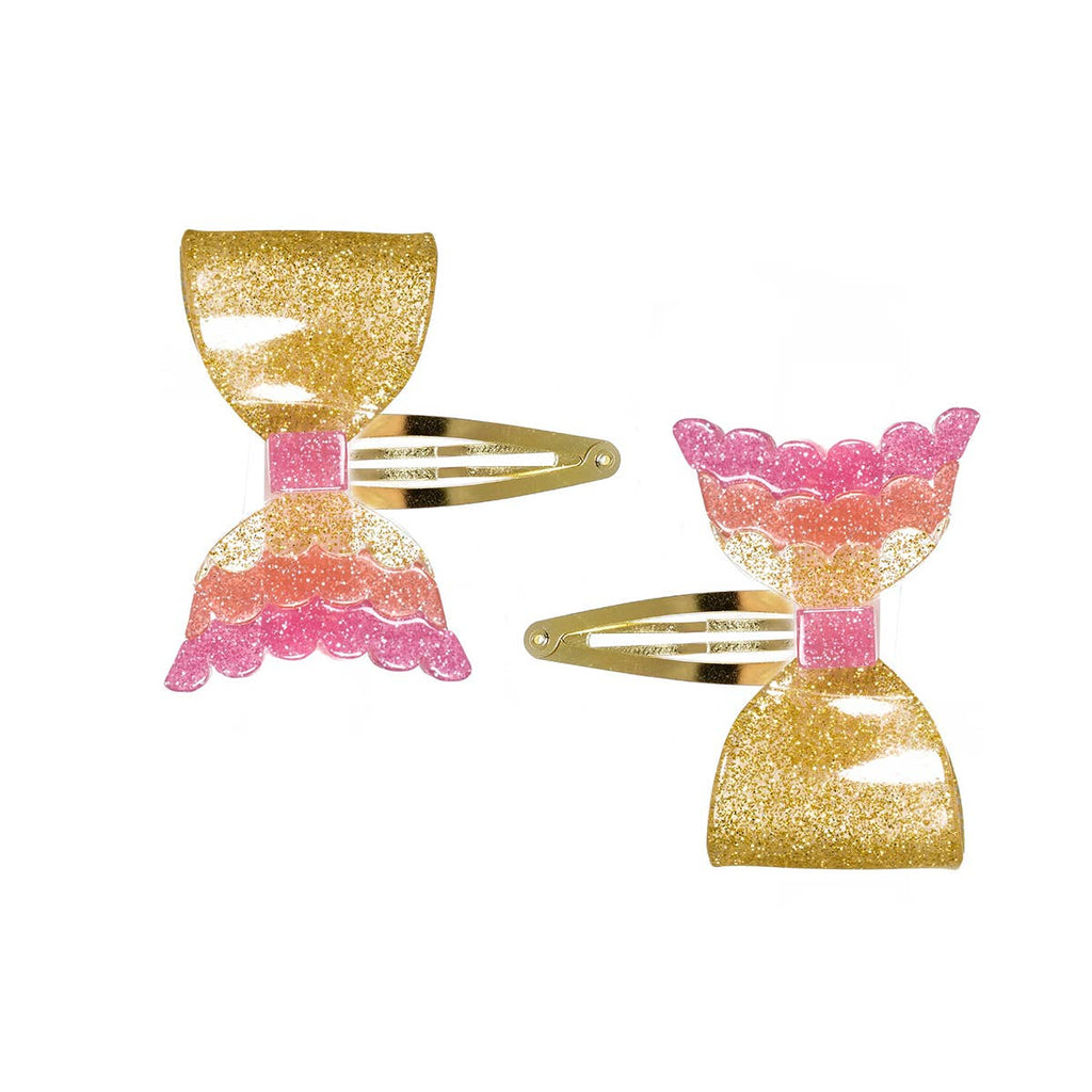 Mermaid Tail Gold/Pink Snap Clip - High Summer